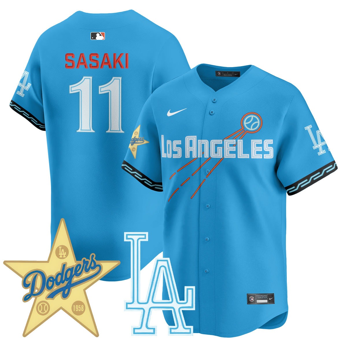 Los Angeles Dodgers City Connect Concept Jersey - All Stitched - Limited Jersey | MLB Jersey Los Angeles Dodgers City Connect Concept Jersey - All Stitched - Limited Jersey | MLB Jersey