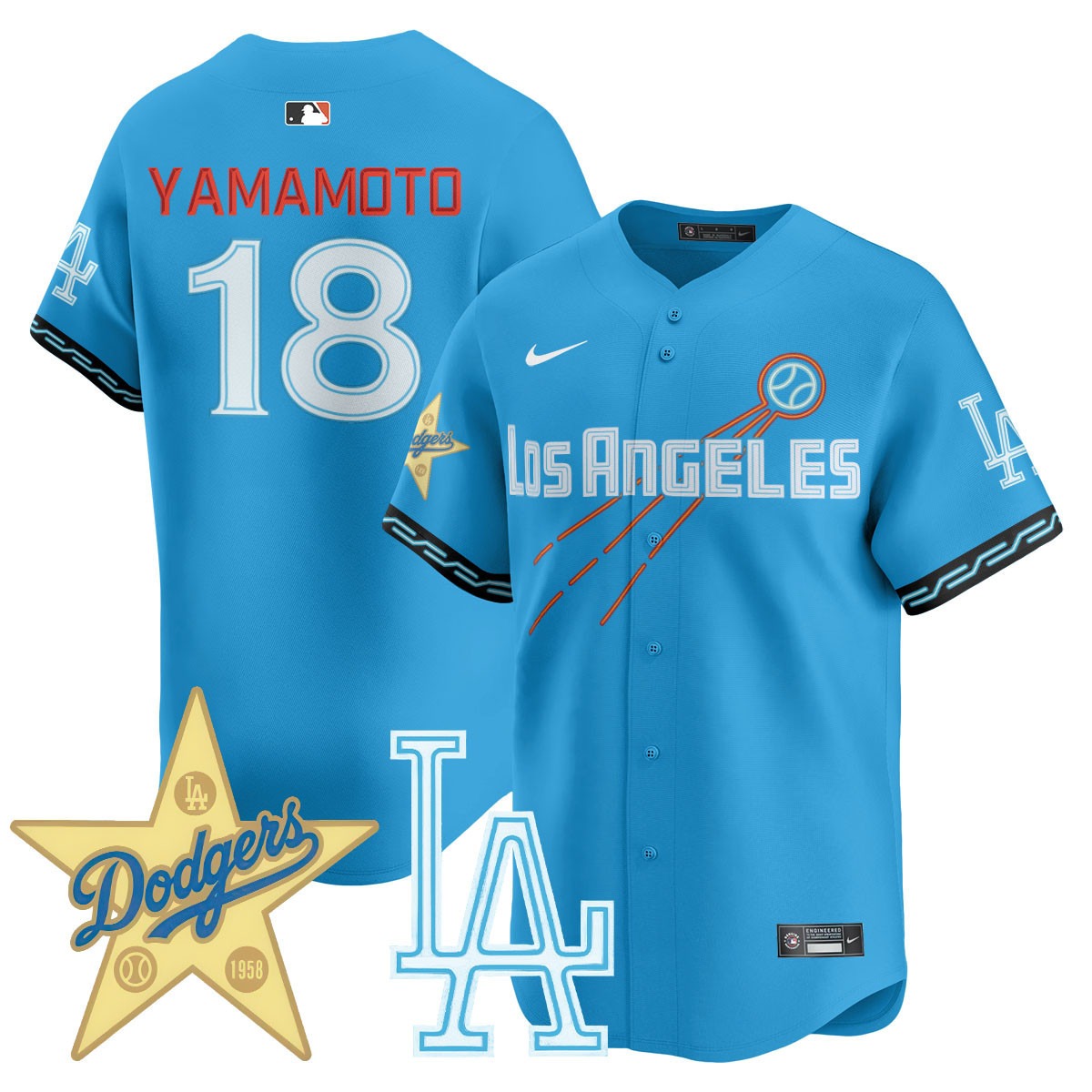 Los Angeles Dodgers City Connect Concept Jersey - All Stitched - Limited Jersey | MLB Jersey Los Angeles Dodgers City Connect Concept Jersey - All Stitched - Limited Jersey | MLB Jersey