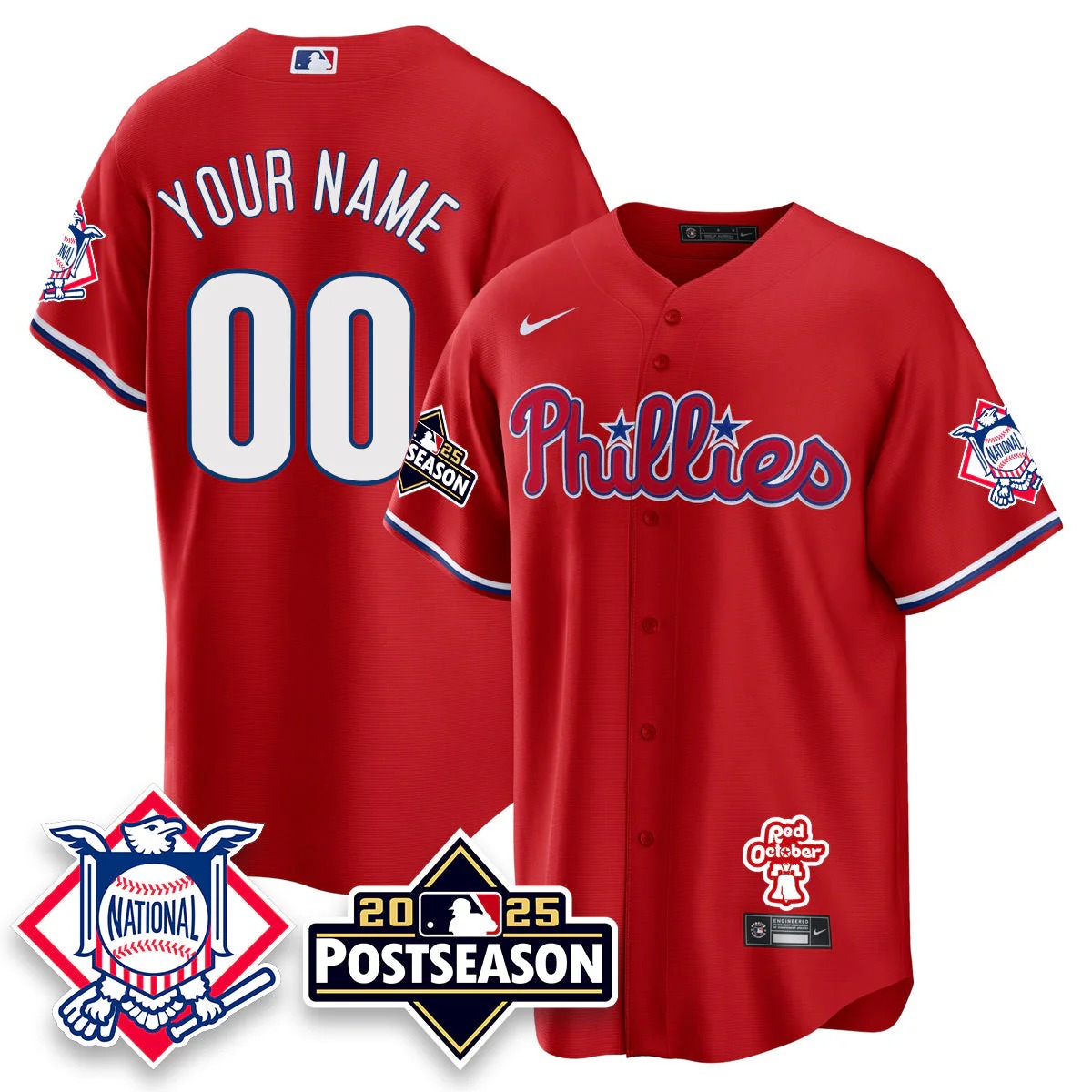 Custom Philadelphia Phillies 2025 Postseason Jersey - All Stitched - Limited Jersey | MLB Jersey Custom Philadelphia Phillies 2025 Postseason Jersey - All Stitched - Limited Jersey | MLB Jersey
