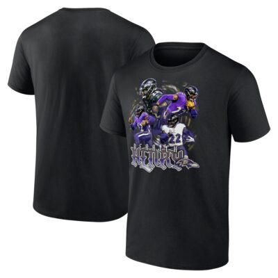 Men's Baltimore Ravens Derrick Henry Black Notorious Graphic T-Shirt | NFl T-Shirt