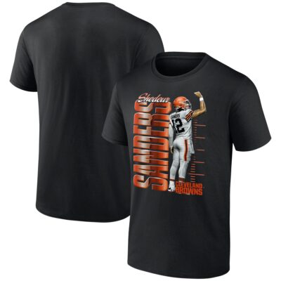 Men's Cleveland Browns Shedeur Sanders Black Celebration T-Shirt | NFl T-Shirt