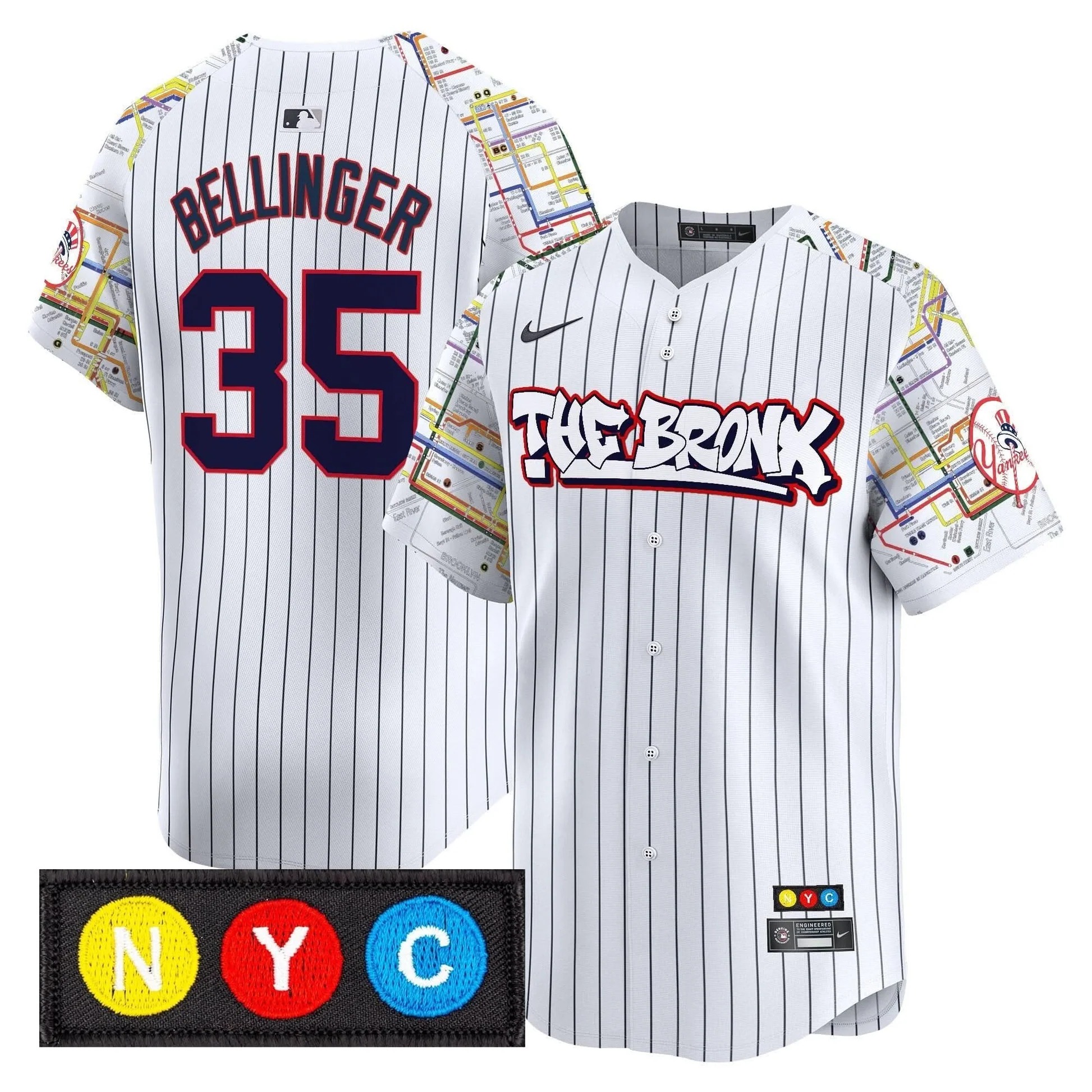 New York Yankees The Bronx Subway Style Vapor Premier Limited Jersey - Stitched - Limited Jersey | MLB Jersey New York Yankees The Bronx Subway Style Vapor Premier Limited Jersey - Stitched - Limited Jersey | MLB Jersey
