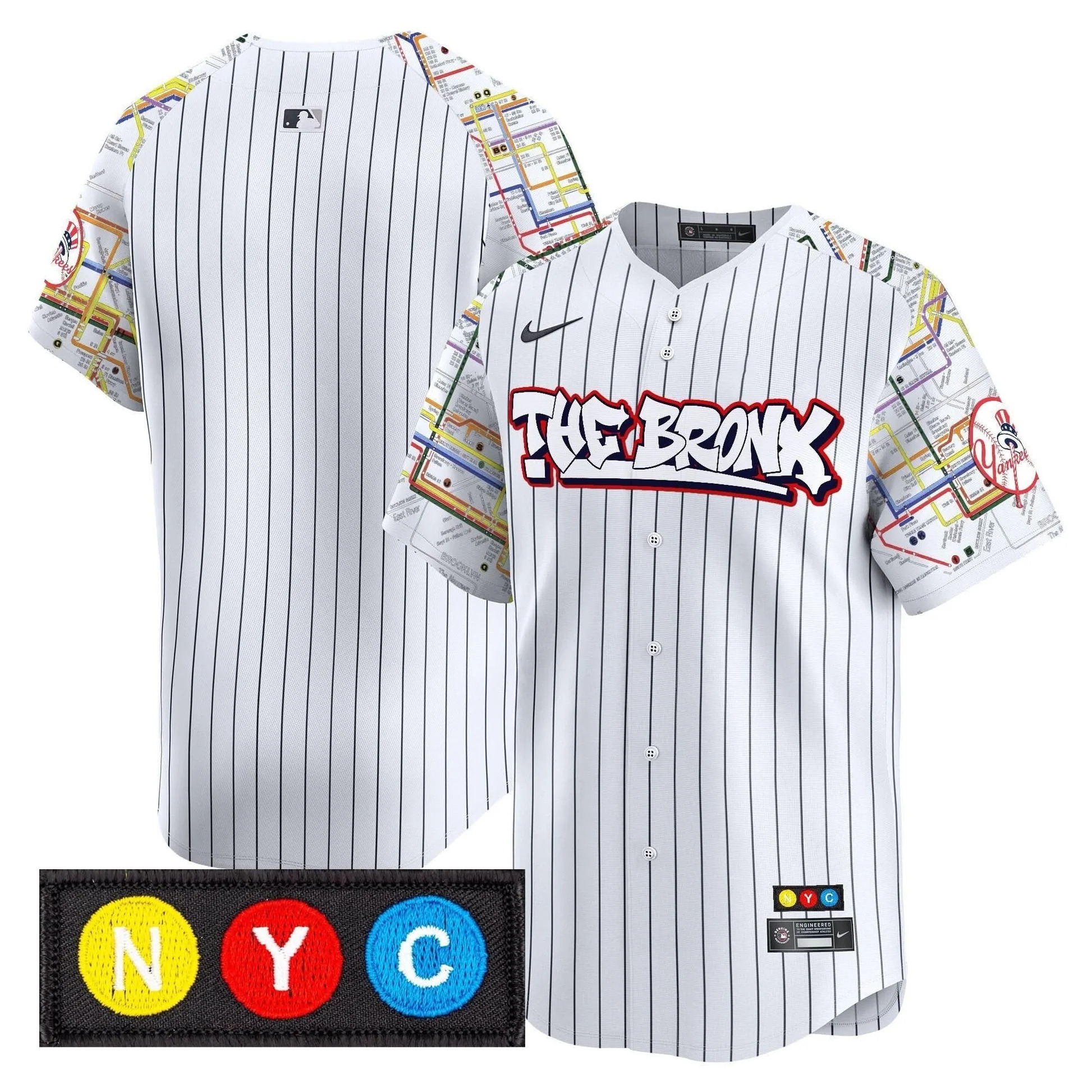 New York Yankees The Bronx Subway Style Vapor Premier Limited Jersey - Stitched - Limited Jersey | MLB Jersey New York Yankees The Bronx Subway Style Vapor Premier Limited Jersey - Stitched - Limited Jersey | MLB Jersey