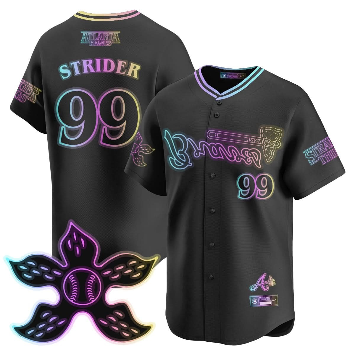 Atlanta Braves Stranger Things 2025 Limited Jersey - All Stitched - Limited Jersey | MLB Jersey Atlanta Braves Stranger Things 2025 Limited Jersey - All Stitched - Limited Jersey | MLB Jersey