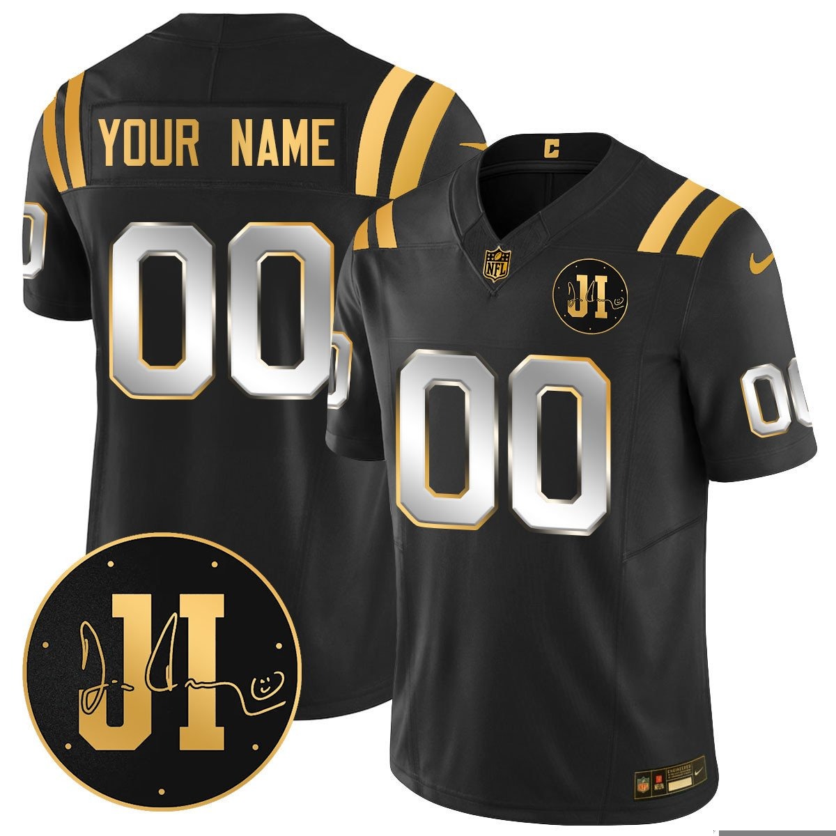 Custom Indianapolis Colts Limited 2025 Jersey - Memorial Patch for Jim Irsay - All Stitched - Limited Jersey | NFL Jersey Custom Indianapolis Colts Limited 2025 Jersey - Memorial Patch for Jim Irsay - All Stitched - Limited Jersey | NFL Jersey