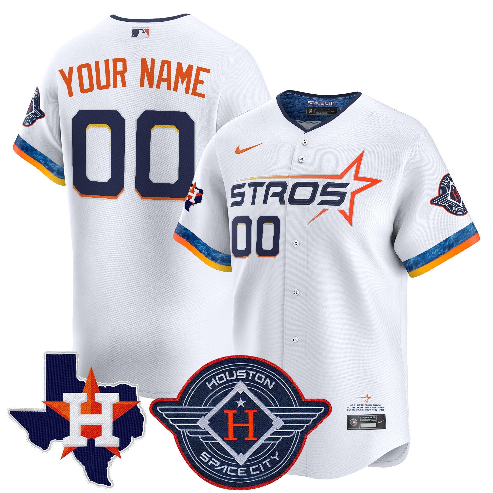 Houston Astros 2025 City Connect Texas Patch Vapor Premier Limited Custom Jersey - All Stitched - Limited Jersey | MLB Jersey Houston Astros 2025 City Connect Texas Patch Vapor Premier Limited Custom Jersey - All Stitched - Limited Jersey | MLB Jersey