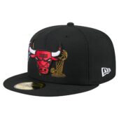 Chicago Bulls Black State Stitch Fitted Hat - Limited Hat | NBA HAT