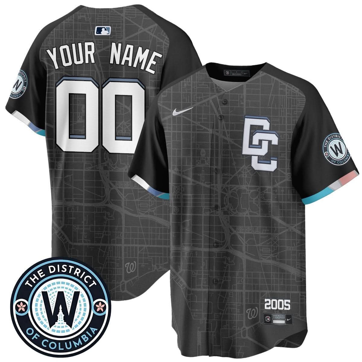 Custom Name/Number Washington Nationals 2025 City Connect Limited Jersey - All Stitched - Limited Jersey | MLB Jersey Custom Name/Number Washington Nationals 2025 City Connect Limited Jersey - All Stitched - Limited Jersey | MLB Jersey