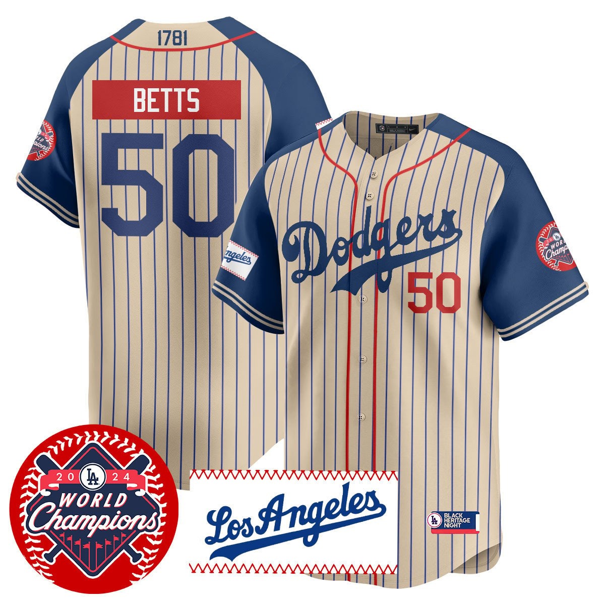 Los Angeles Dodgers Black Heritage Night Jersey - All Stitched - Limited Jersey | MLB Jersey Los Angeles Dodgers Black Heritage Night Jersey - All Stitched - Limited Jersey | MLB Jersey