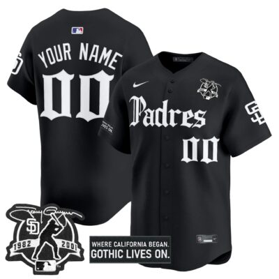 San Diego Padres 'Gothic Edition' Vapor Premier Limited Custom Jersey V2 - All Stitched - Limited Jersey | MLB Jersey