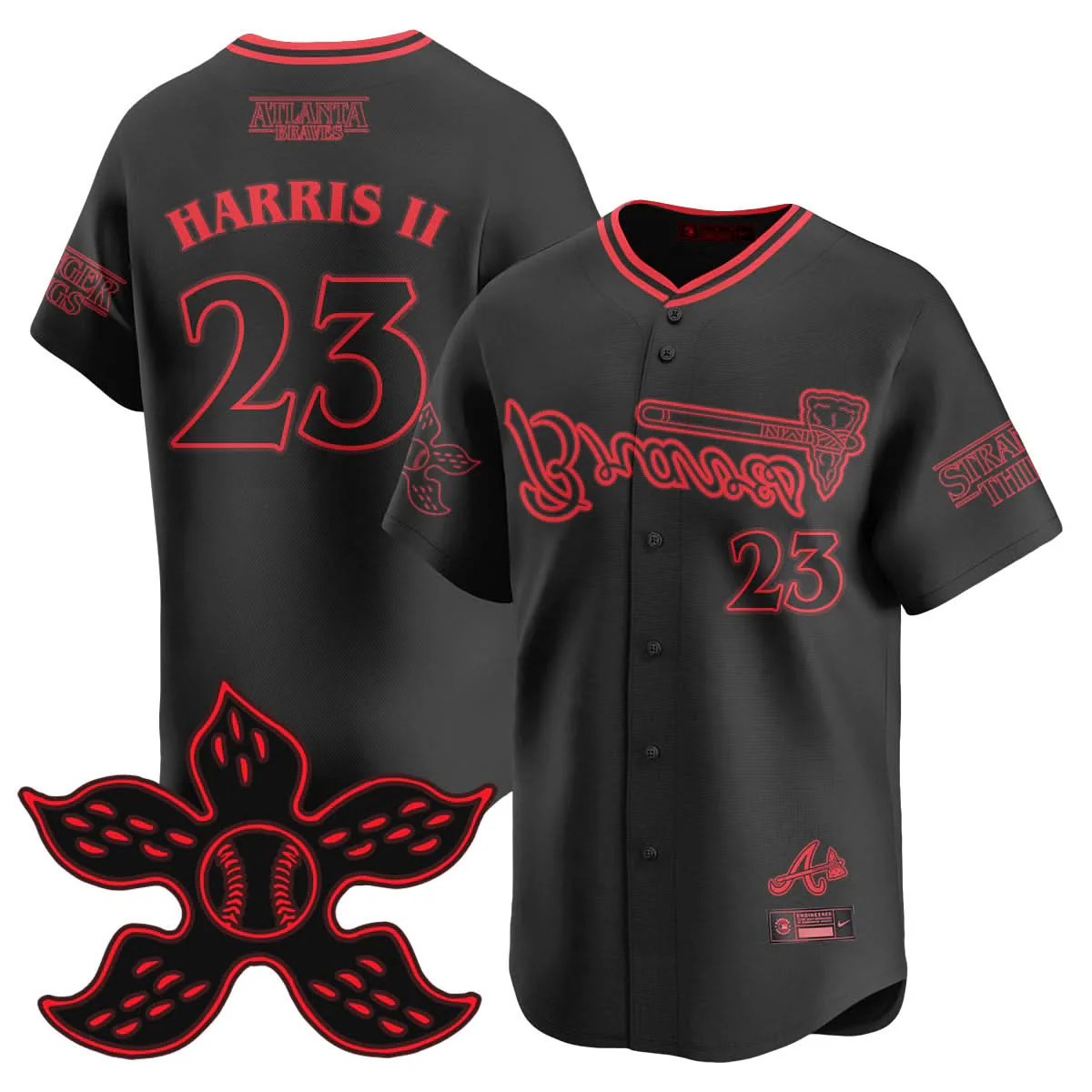 Atlanta Braves Stranger Things 2025 Limited Jersey - All Stitched - Limited Jersey | MLB Jersey Atlanta Braves Stranger Things 2025 Limited Jersey - All Stitched - Limited Jersey | MLB Jersey