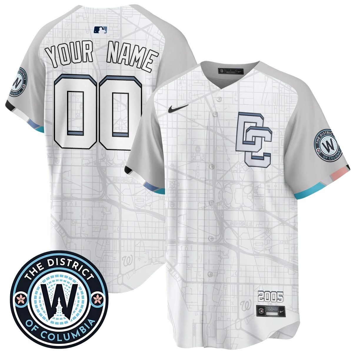 Custom Name/Number Washington Nationals 2025 City Connect Limited Jersey - All Stitched - Limited Jersey | MLB Jersey Custom Name/Number Washington Nationals 2025 City Connect Limited Jersey - All Stitched - Limited Jersey | MLB Jersey