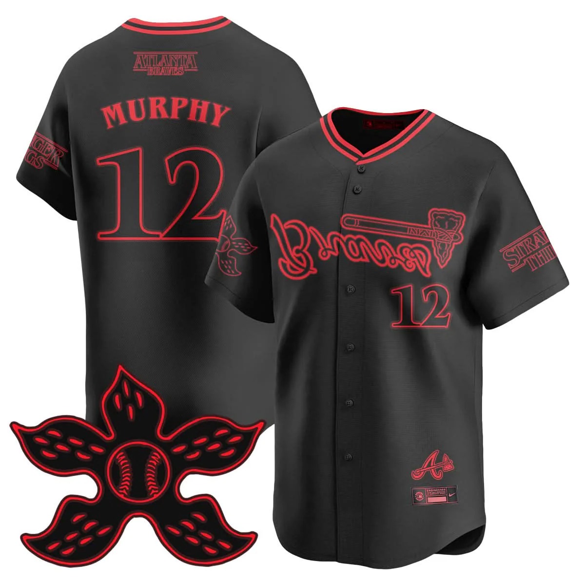 Atlanta Braves Stranger Things 2025 Limited Jersey - All Stitched - Limited Jersey | MLB Jersey Atlanta Braves Stranger Things 2025 Limited Jersey - All Stitched - Limited Jersey | MLB Jersey