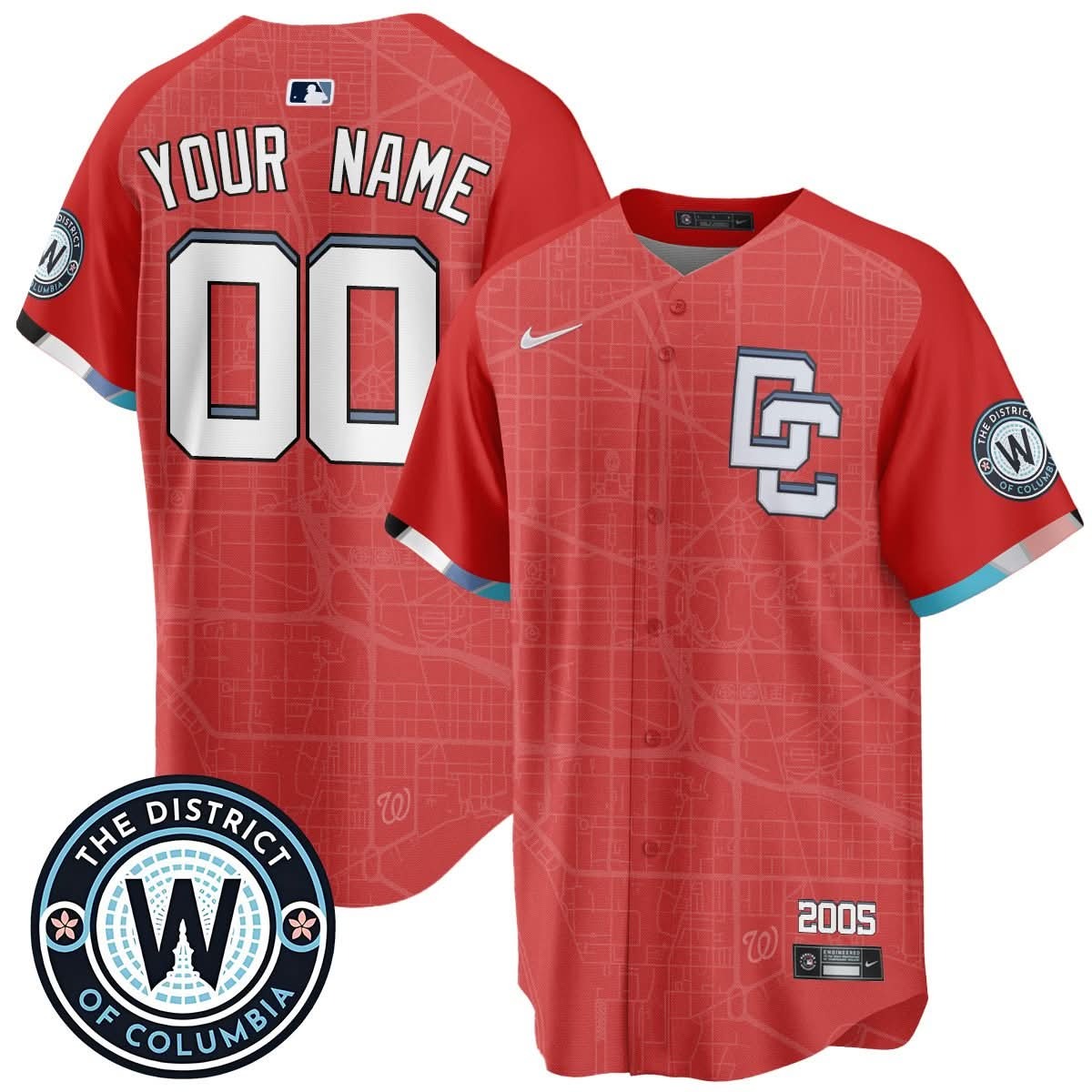 Custom Name/Number Washington Nationals 2025 City Connect Limited Jersey - All Stitched - Limited Jersey | MLB Jersey Custom Name/Number Washington Nationals 2025 City Connect Limited Jersey - All Stitched - Limited Jersey | MLB Jersey
