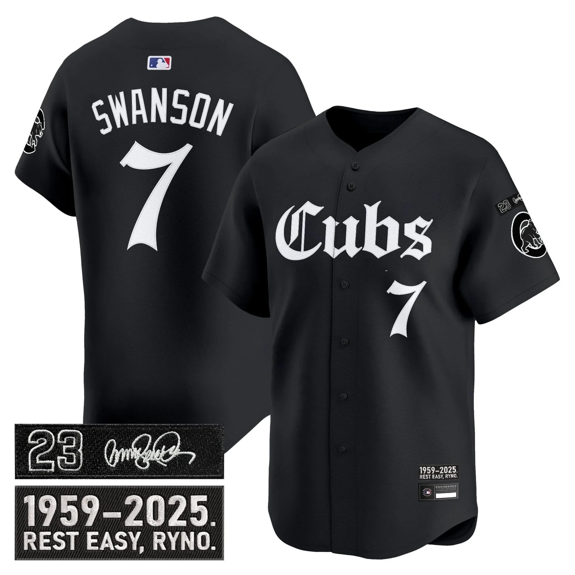 Chicago Cubs 'Ryne Sandberg Tribute' Vapor Premier Limited Jersey - Gothic Edition - All Stitched - Limited Jersey | MLB Jersey Chicago Cubs 'Ryne Sandberg Tribute' Vapor Premier Limited Jersey - Gothic Edition - All Stitched - Limited Jersey | MLB Jersey