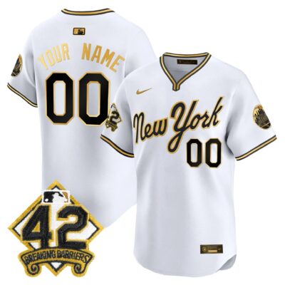 New York Mets 2025 Jackie Robinson Patch Road Alternate Custom Jersey – All Stitched - Limited Jersey | MLB Jersey