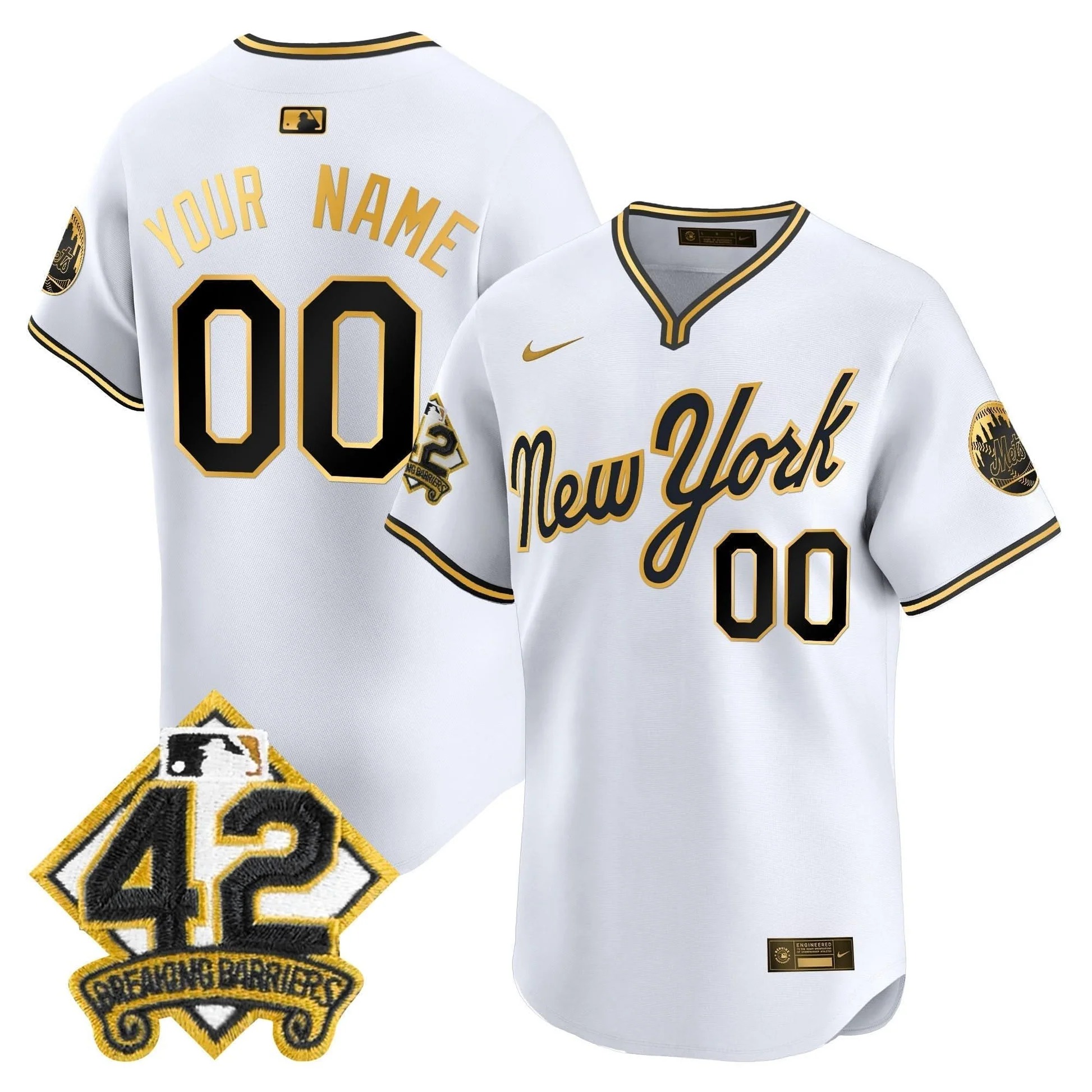 New York Mets 2025 Jackie Robinson Patch Road Alternate Custom Jersey – All Stitched - Limited Jersey | MLB Jersey New York Mets 2025 Jackie Robinson Patch Road Alternate Custom Jersey – All Stitched - Limited Jersey | MLB Jersey