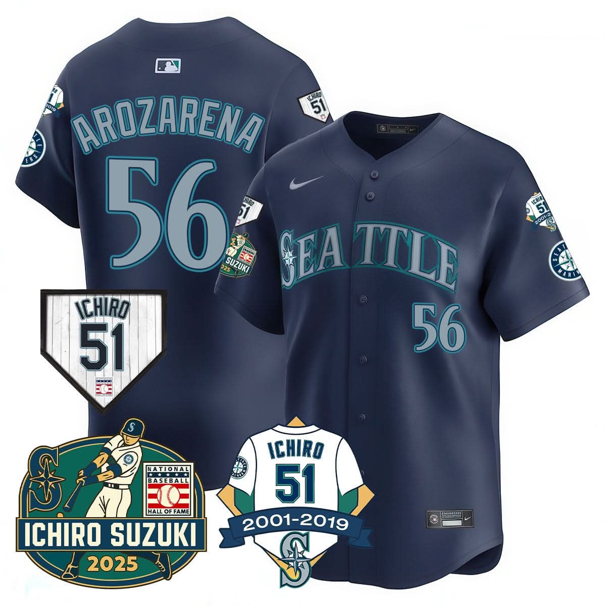 Seattle Mariners Ichiro Number Retirement Jersey - All Stitched - Limited Jersey | MLB Jersey Seattle Mariners Ichiro Number Retirement Jersey - All Stitched - Limited Jersey | MLB Jersey